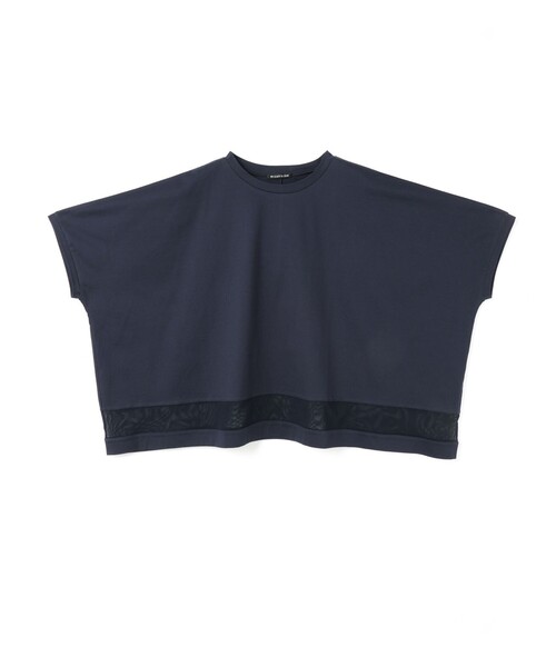 mizuiroind(ミズイロインド)の「mizuiro ind メッシュヘムワイドプルオーバー(Tシャツ/カットソー・レディース・ネイビー/オフホワイト/チャコールグレー/ブラック・FREE)」の17枚目の写真