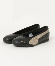 PUMA | PUMA プーマ CATCH SOLEIL BALLERINA TOPCAT 軽量 レディースシューズ(キャッチソレイユバレリーナトップキャット) 405839 01 ブラック/トーステッドアーモンド(バレエシューズ)