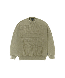 AJOBYAJO（アジョバイアジョ）の「[PBA] Five AJO Logos Washed Sweater [KHAKI]（ニット/セーター）」