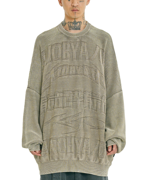PBA Five AJO Logos Washed Sweater — свитер с логотипами (хаки)