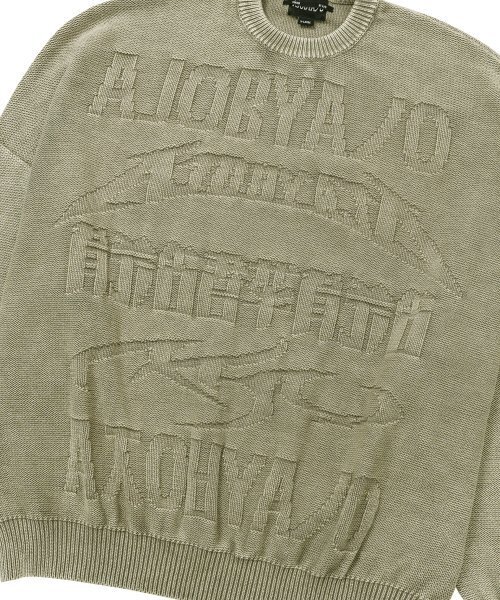 AJOBYAJO（アジョバイアジョ）の「[PBA] Five AJO Logos Washed Sweater [KHAKI]（ニット/セーター・レディース・その他・L/XL/M）」の2枚目の写真