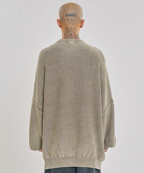 AJOBYAJO（アジョバイアジョ）の「[PBA] Five AJO Logos Washed Sweater [KHAKI]（ニット/セーター・レディース・その他・L/XL/M）」の7枚目の写真