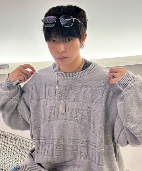 AJOBYAJO（アジョバイアジョ）の「[PBA] Five AJO Logos Washed Sweater [KHAKI]（ニット/セーター・レディース・その他・L/XL/M）」の12枚目の写真