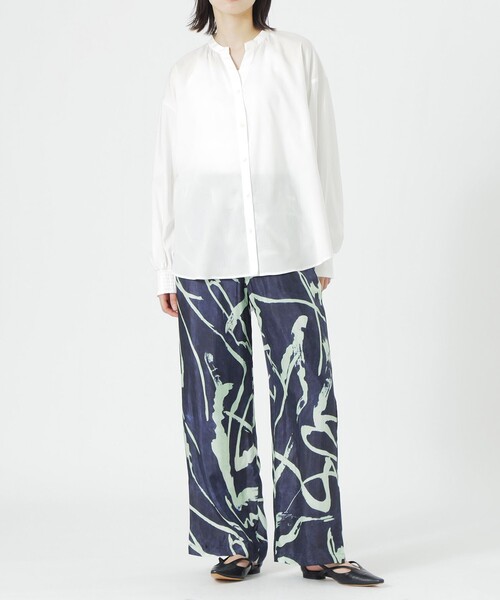 LOVELESS（ラブレス）の「リネンミックスギャザーブラウス（シャツ/ブラウス・レディース・オフホワイト/ロイヤルブルー・36）」の6枚目の写真