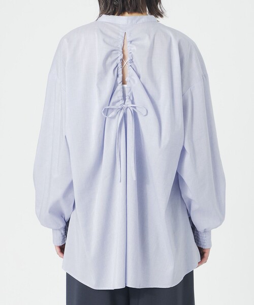 LOVELESS（ラブレス）の「リネンミックスギャザーブラウス（シャツ/ブラウス・レディース・オフホワイト/ロイヤルブルー・36）」の13枚目の写真