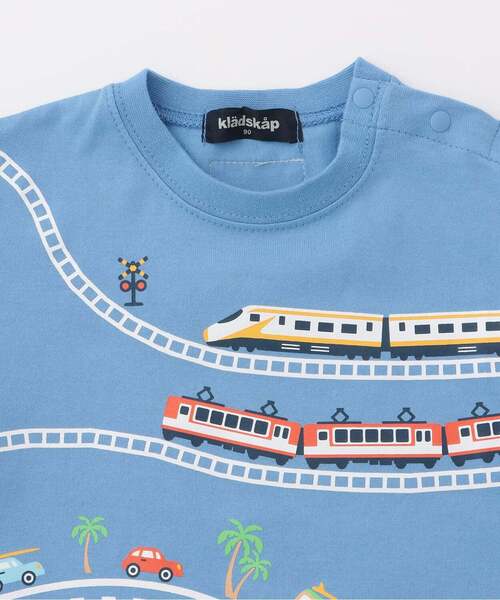 kladskap（クレードスコープ）の「【人気商品再入荷】【直営店で取り扱い無し】海に行こう!乗り物プリント半袖Tシャツ（Tシャツ/カットソー・キッズ・ブルー/イエロー・100cm/90cm/120cm/110cm）」の11枚目の写真