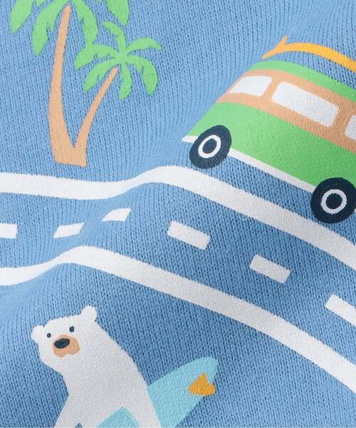 kladskap（クレードスコープ）の「【人気商品再入荷】【直営店で取り扱い無し】海に行こう!乗り物プリント半袖Tシャツ（Tシャツ/カットソー・キッズ・ブルー/イエロー・100cm/90cm/120cm/110cm）」の6枚目の写真