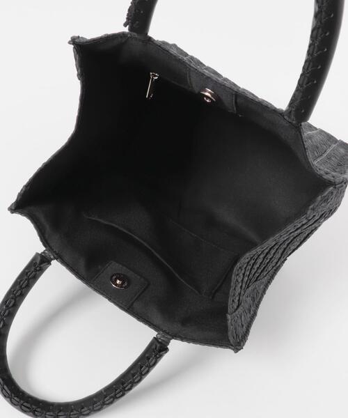 【即発送】ハンドバッグ 黒 かごバッグ kuros'（クロス） かごバッグ カゴバッグ 「kuros'別注」ラフィアかご