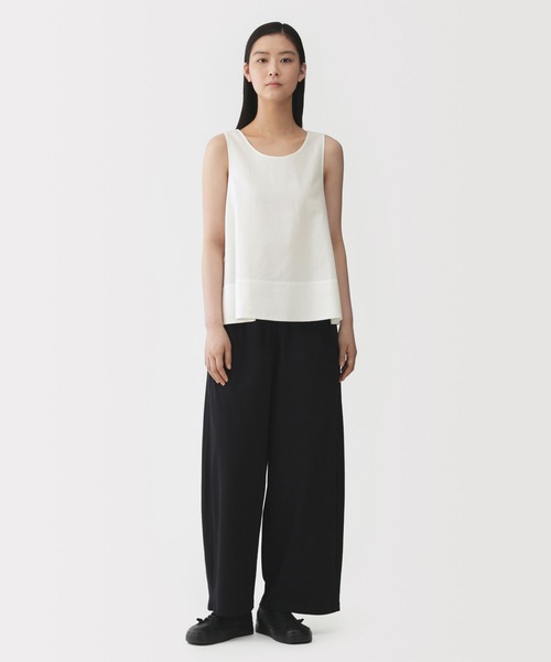 MUJI Labo(ムジラボ)の「〔MUJI Labo〕婦人 和紙混バスケット織り ノースリーブブラウス(シャツ/ブラウス・レディース・ブラック/オフホワイト・S/M/L/XL)」の3枚目の写真