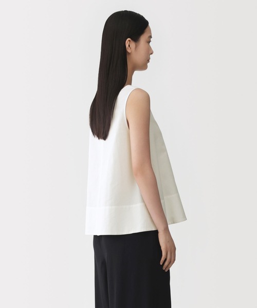 MUJI Labo(ムジラボ)の「〔MUJI Labo〕婦人 和紙混バスケット織り ノースリーブブラウス(シャツ/ブラウス・レディース・ブラック/オフホワイト・S/M/L/XL)」の4枚目の写真