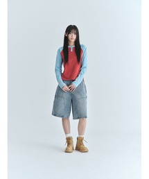 codegraphy(�R�[�h�O���t�B�[)��Bermuda Cargo Denim Shorts CBFUUDT002(�f�j���p���c)
