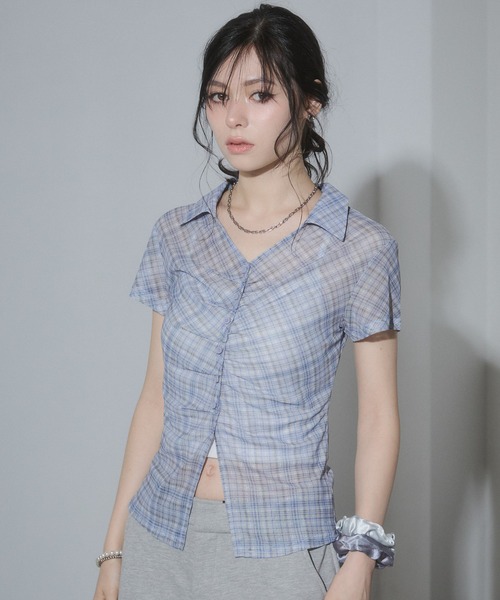 ENVYM（アンビー）の「スキッパータックブラウス（Tシャツ/カットソー・レディース・ブラック/ホワイト系その他/ベージュ/ブルー/ブラック系その他・FREE）」の16枚目の写真