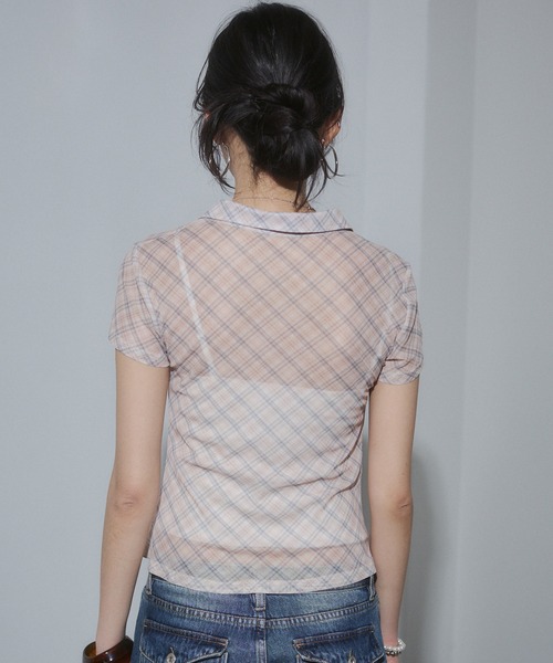 ENVYM（アンビー）の「スキッパータックブラウス（Tシャツ/カットソー・レディース・ブラック/ホワイト系その他/ベージュ/ブルー/ブラック系その他・FREE）」の9枚目の写真