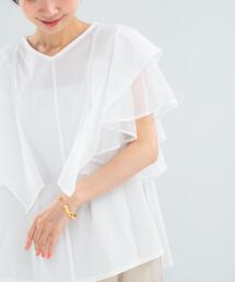 ELENDEEK MESH LAYERED SLEEVE BLOUSE