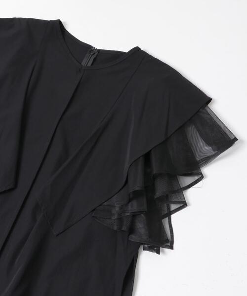 URBAN RESEARCH ROSSO WOMEN(アーバンリサーチ ロッソ)の「ELENDEEK MESH LAYERED SLEEVE BLOUSE(シャツ/ブラウス・レディース・ブラック/オフホワイト・FREE)」の8枚目の写真