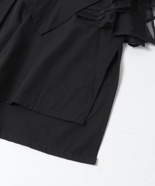 URBAN RESEARCH ROSSO WOMEN(アーバンリサーチ ロッソ)の「ELENDEEK MESH LAYERED SLEEVE BLOUSE(シャツ/ブラウス・レディース・ブラック/オフホワイト・FREE)」の7枚目の写真