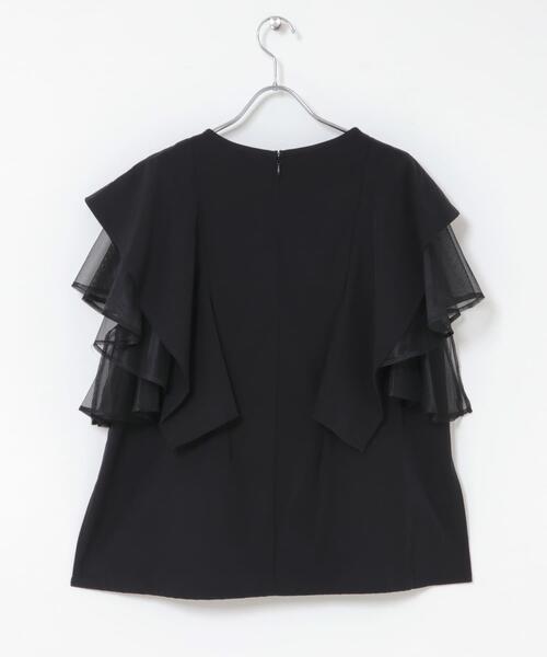 URBAN RESEARCH ROSSO WOMEN(アーバンリサーチ ロッソ)の「ELENDEEK MESH LAYERED SLEEVE BLOUSE(シャツ/ブラウス・レディース・ブラック/オフホワイト・FREE)」の6枚目の写真