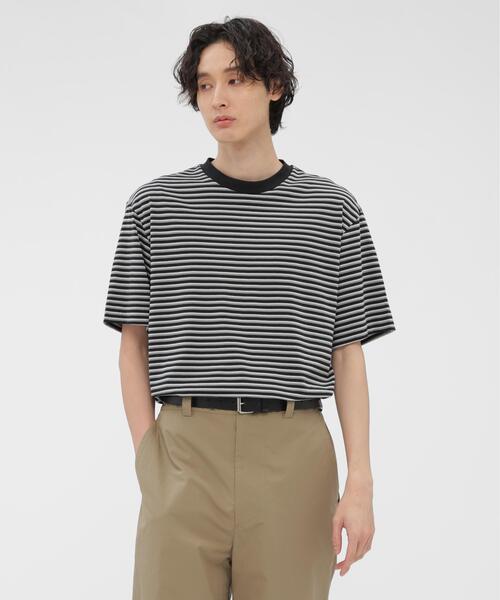 COTTON LINEN STRIPE（Tシャツ/カットソー）｜MARGARET HOWELL