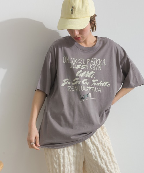 MAFRAIS(マフレ)の「ソフト天竺 接触冷感 ロゴビッグTシャツ(Tシャツ/カットソー・レディース・ネイビー/オフホワイト/グレー・FREE)」の10枚目の写真