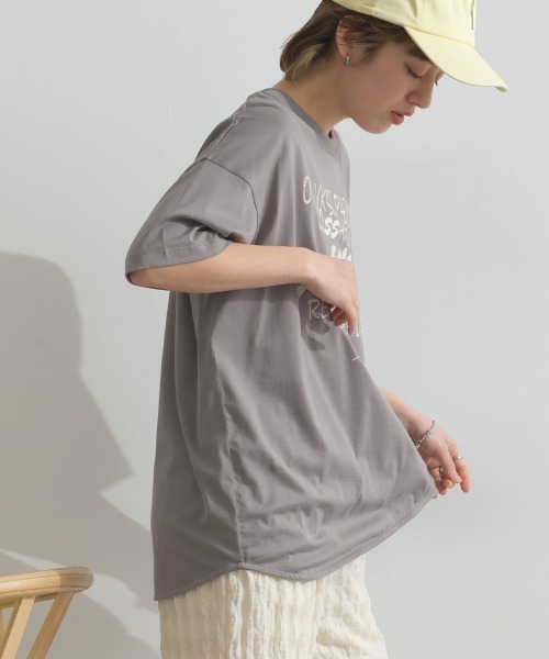 MAFRAIS(マフレ)の「ソフト天竺 接触冷感 ロゴビッグTシャツ(Tシャツ/カットソー・レディース・ネイビー/オフホワイト/グレー・FREE)」の13枚目の写真