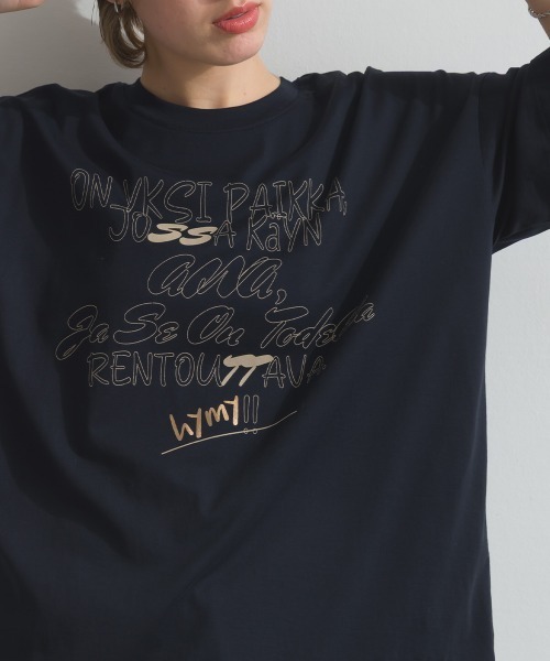 MAFRAIS(マフレ)の「ソフト天竺 接触冷感 ロゴビッグTシャツ(Tシャツ/カットソー・レディース・ネイビー/オフホワイト/グレー・FREE)」の20枚目の写真