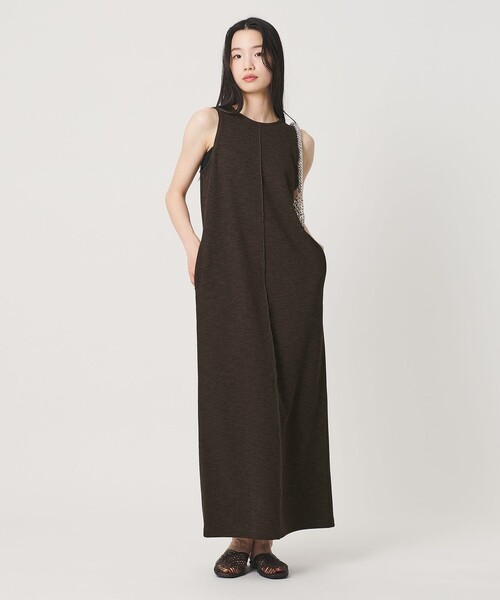 BEAUTY&YOUTH UNITED ARROWS(ビューティーアンドユースユナイテッドアローズ)の「ポリエステル アメリカンスリーブ ワンピース(ワンピース・レディース・ナチュラル/ダークブラウン/ダークグレー・S/M)」の1枚目の写真