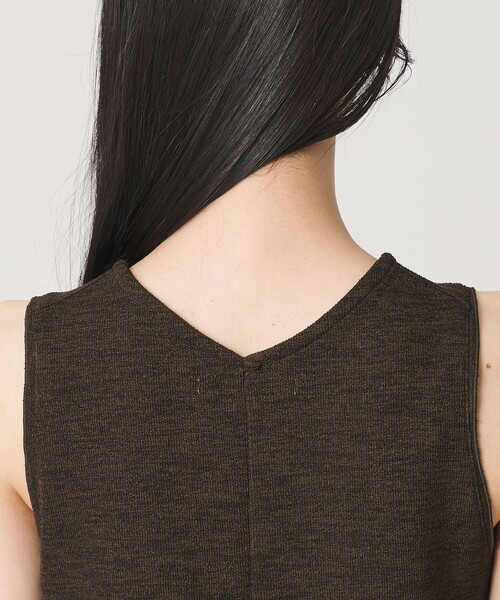 BEAUTY&YOUTH UNITED ARROWS(ビューティーアンドユースユナイテッドアローズ)の「ポリエステル アメリカンスリーブ ワンピース(ワンピース・レディース・ナチュラル/ダークブラウン/ダークグレー・S/M)」の9枚目の写真