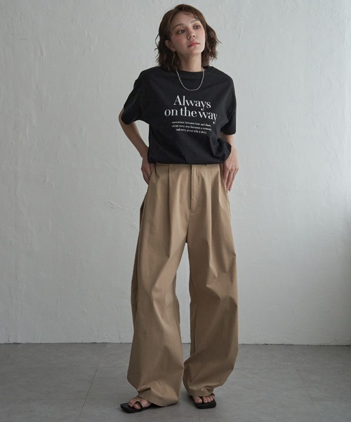 notch.（ノッチ）の「ロゴプリントTシャツ（Tシャツ/カットソー・レディース・ブラック/オフホワイト/ブルー/ブラウン・M）」の13枚目の写真