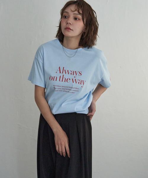 notch.（ノッチ）の「ロゴプリントTシャツ（Tシャツ/カットソー・レディース・ブラック/オフホワイト/ブルー/ブラウン・M）」の6枚目の写真