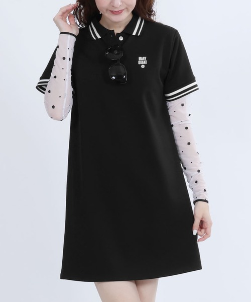 MARY QUANT(マリークワント)の「ポロライン ワンピース(ワンピース・レディース・ピンク/アイボリー/ブラック/ブルー・M)」の3枚目の写真