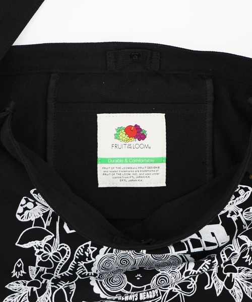 ScoLar(スカラー)の「662443:FRUIT OF THE LOOM×ScoLarコラボ ショルダーバッグ(ショルダーバッグ・レディース・ブラック/アイボリー・FREE)」の5枚目の写真
