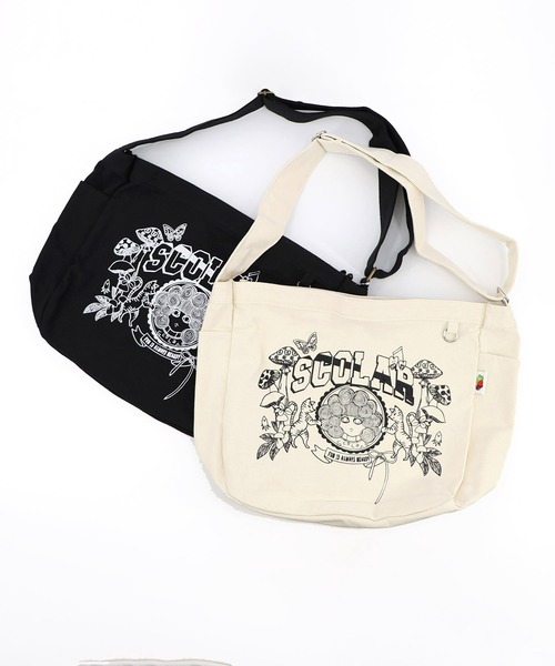 ScoLar(スカラー)の「662443:FRUIT OF THE LOOM×ScoLarコラボ ショルダーバッグ(ショルダーバッグ・レディース・ブラック/アイボリー・FREE)」の7枚目の写真