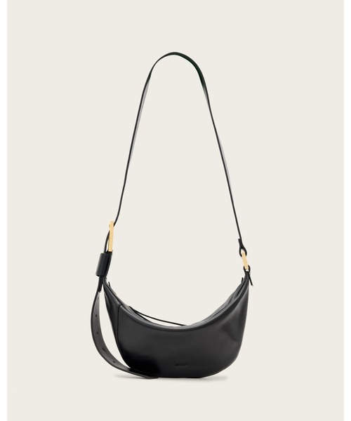 ALLSAINTS(オールセインツ)の「LUNA SLOUCHY LEATHER CROSSBODY BAG | LUNA スラウチー レザー クロスボディー バッグ(ショルダーバッグ・レディース・ブラック・ONE SIZE)」の1枚目の写真