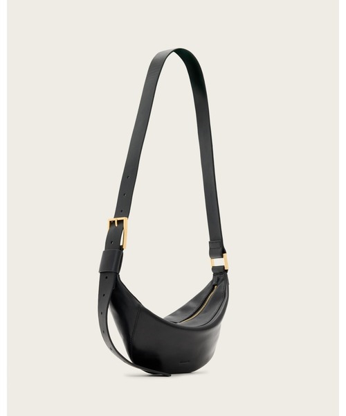 ALLSAINTS(オールセインツ)の「LUNA SLOUCHY LEATHER CROSSBODY BAG | LUNA スラウチー レザー クロスボディー バッグ(ショルダーバッグ・レディース・ブラック・ONE SIZE)」の12枚目の写真