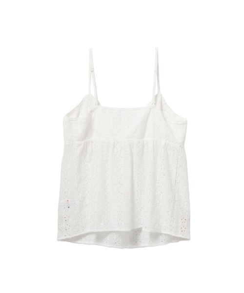 A BATHING APE（アベイシングエイプ）の「HEART BADGE WOVEN CAMI TOP #1（キャミソール・レディース・アイボリー・X-SMALL/SMALL）」の2枚目の写真