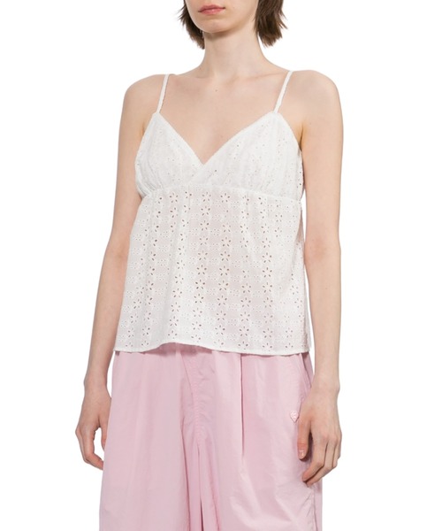 A BATHING APE（アベイシングエイプ）の「HEART BADGE WOVEN CAMI TOP #1（キャミソール・レディース・アイボリー・X-SMALL/SMALL）」の3枚目の写真