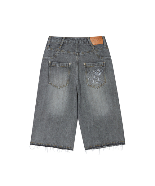 NYXX(エヌワイエックスエックス)の「STRING CAPRI DENIM PANTS GREY(デニムパンツ・レディース・その他・MEDIUM/SMALL)」の3枚目の写真