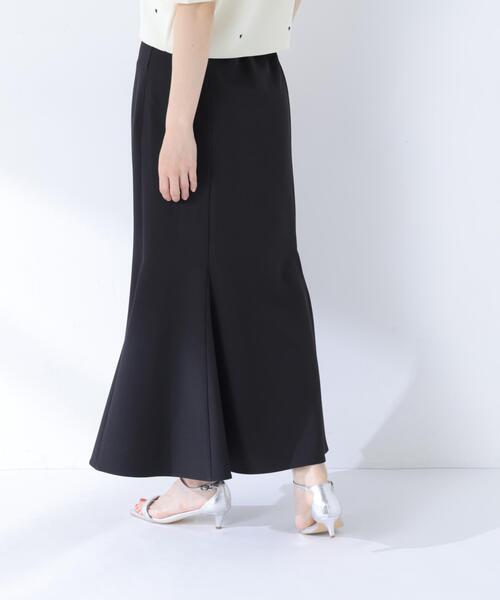 NATURAL BEAUTY BASIC(ナチュラルビューティーベーシック)の「ヘム切替マーメイドスカート(スカート・レディース・ブラック/オフホワイト/ダークブラウン・SMALL/MEDIUM/P/S)」の10枚目の写真