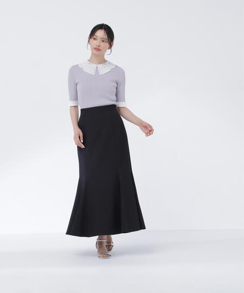 NATURAL BEAUTY BASIC(ナチュラルビューティーベーシック)の「ヘム切替マーメイドスカート(スカート・レディース・ブラック/オフホワイト/ダークブラウン・SMALL/MEDIUM/P/S)」の16枚目の写真