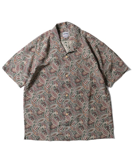 HOUSTON(ヒューストン)の「HOUSTON アロハシャツ レーヨン(PAISLEY)(シャツ/ブラウス・メンズ・ホワイト/ブラック/オリーブ・MEDIUM/X-LARGE/XX-LARGE/LARGE)」の3枚目の写真