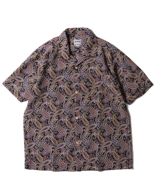 HOUSTON(ヒューストン)の「HOUSTON アロハシャツ レーヨン(PAISLEY)(シャツ/ブラウス・メンズ・ホワイト/ブラック/オリーブ・MEDIUM/X-LARGE/XX-LARGE/LARGE)」の2枚目の写真