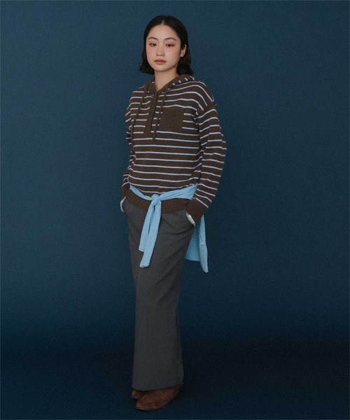 miette(ミエット)の「フードニットプルオーバー(ニット/セーター・レディース・レッド/ブラウン系その他/ブラック系その他/チャコール・FREE)」の11枚目の写真