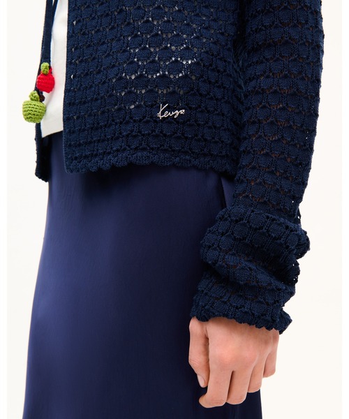 KENZO（ケンゾー）の「'KENZO Apple Pop' クロシェ カーディガン（カーディガン/ボレロ・レディース・ブルー系その他・MEDIUM/SMALL/X-SMALL）」の4枚目の写真