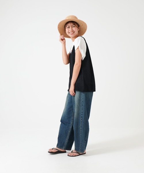 HEART MARKET（ハートマーケット）の「Wストラップニットキャミ（ベスト・レディース・チャコール/ブラック/ベージュ系/オートミール・FREE）」の8枚目の写真