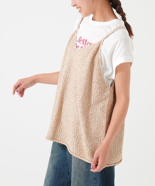 HEART MARKET（ハートマーケット）の「Wストラップニットキャミ（ベスト・レディース・チャコール/ブラック/ベージュ系/オートミール・FREE）」の14枚目の写真