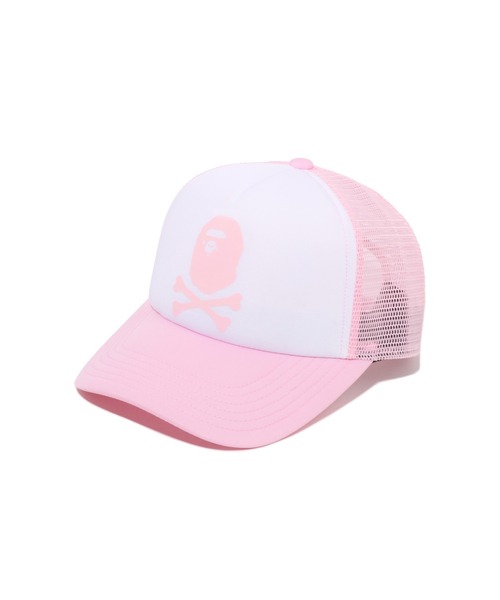 A BATHING APE(アベイシングエイプ)の「APE CROSSBONE MESH CAP(キャップ・メンズ・パープル/ブラック/ブラウン/ピンク・FREE)」の4枚目の写真