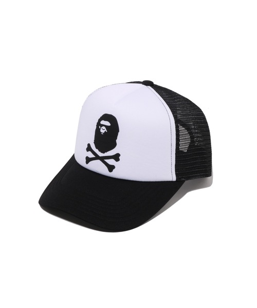 A BATHING APE(アベイシングエイプ)の「APE CROSSBONE MESH CAP(キャップ・メンズ・パープル/ブラック/ブラウン/ピンク・FREE)」の2枚目の写真