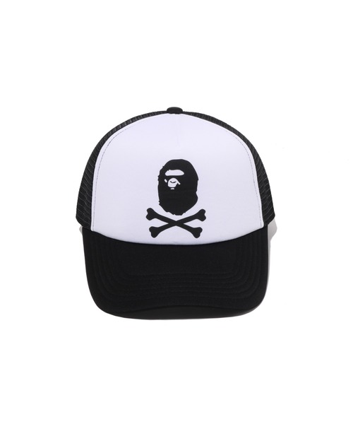 A BATHING APE(アベイシングエイプ)の「APE CROSSBONE MESH CAP(キャップ・メンズ・パープル/ブラック/ブラウン/ピンク・FREE)」の5枚目の写真