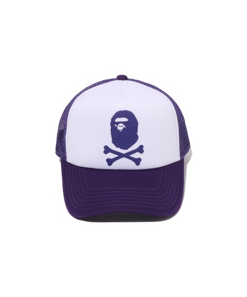 A BATHING APE(アベイシングエイプ)の「APE CROSSBONE MESH CAP(キャップ・メンズ・パープル/ブラック/ブラウン/ピンク・FREE)」の7枚目の写真