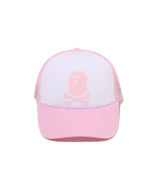 A BATHING APE(アベイシングエイプ)の「APE CROSSBONE MESH CAP(キャップ・メンズ・パープル/ブラック/ブラウン/ピンク・FREE)」の8枚目の写真